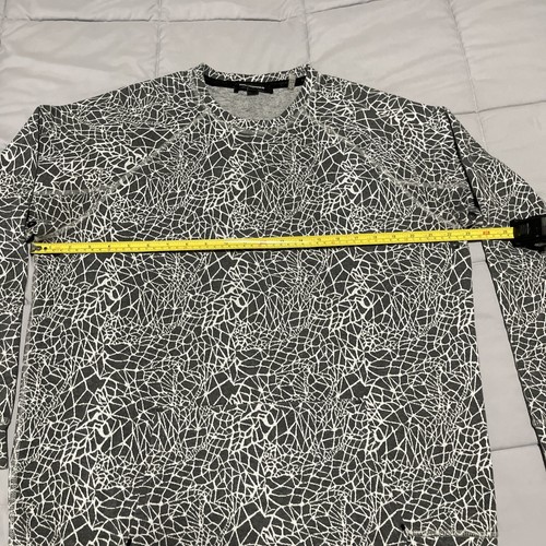 Karl Lagerfeld Paris Sweater Mens Large Crew Neck Pullover Knit Cotton Abstract - Picture 5 of 12