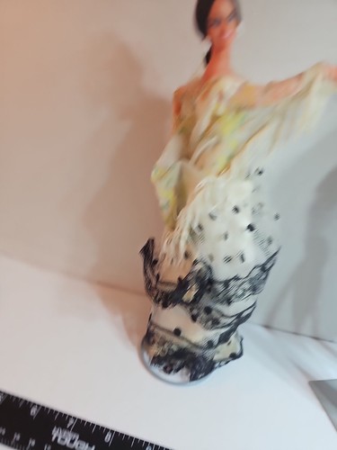 Vintage spanische Marin Chiclana Kunststoff Paar Puppe Flamenco Tänzer 10" - Bild 3 von 7