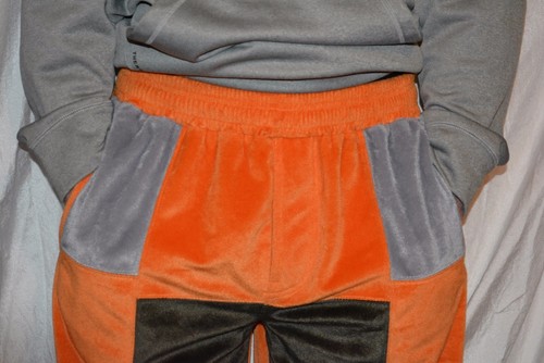 authentic indigo gold original pants velvet patchwork size boys 18 adult XS unis - Picture 6 of 10