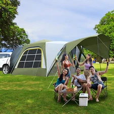 SUNYRISY SUV Tent for Camping, 6-8 Person Weatherproof With 6' x 7' Screen Room