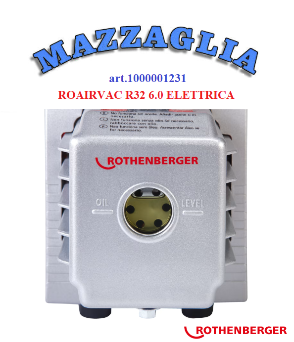 Pompa Vuoto ROAIRVAC R32 - 230V, 170 L/Min, Professionale