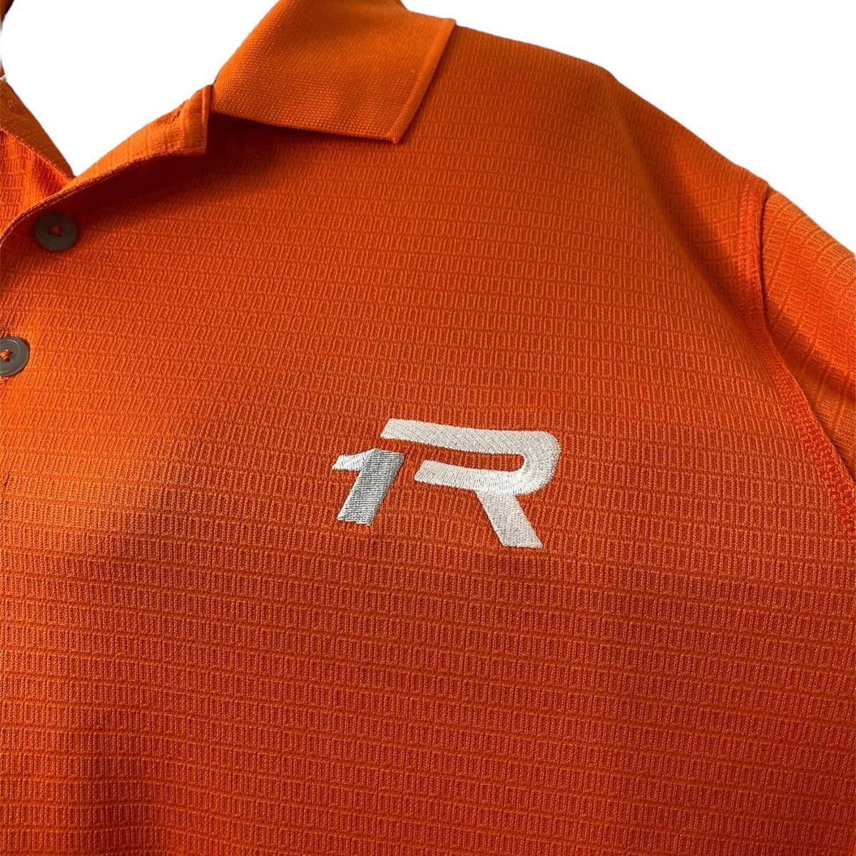 Adidas Golf Jacquard Polo Shirt Mens XL Orange TaylorMade