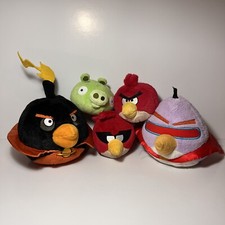 Angry Birds Space Plush Commonwealth Bomb Black Purple Lazer Bird Space Red Bird