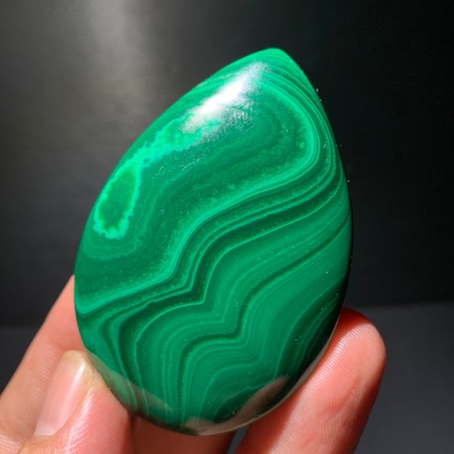 Campione minerale grezzo a grappolo trasparente Malachite lucida naturale 50G - Foto 5 di 12