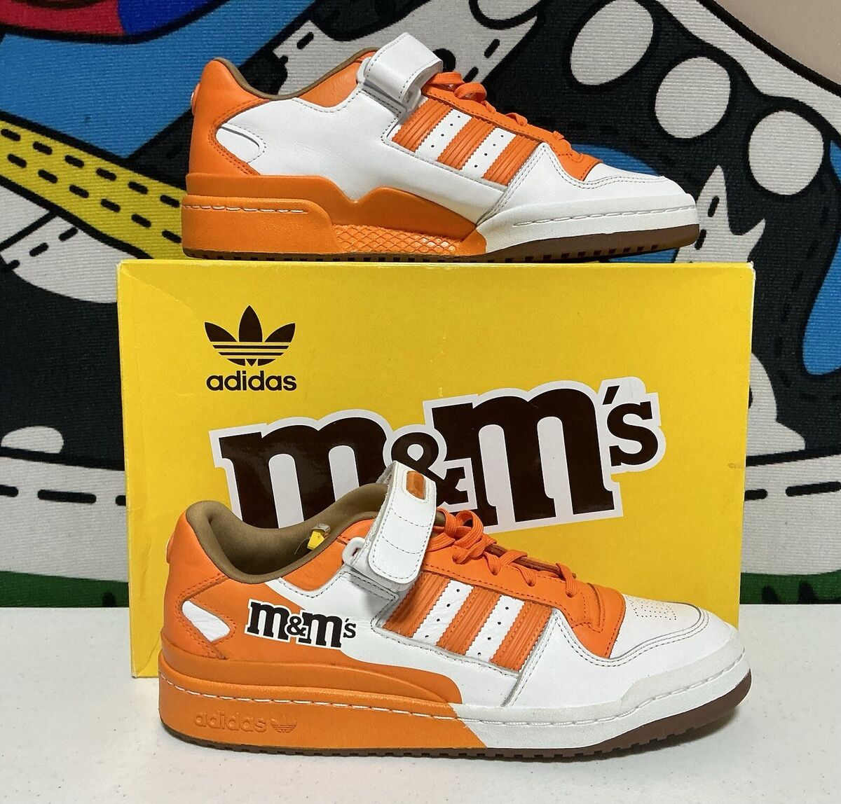 Adidas M&M's Forum Lo 84 Men's Shoes Orange White GY6315 Adidas M&M's Forum Lo 84 Men's Shoes Orange White GY6315