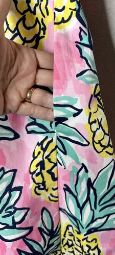 Draper James Pineapple Halter Dress Pink Multi Size 2 Summer Travel - Picture 12 of 14