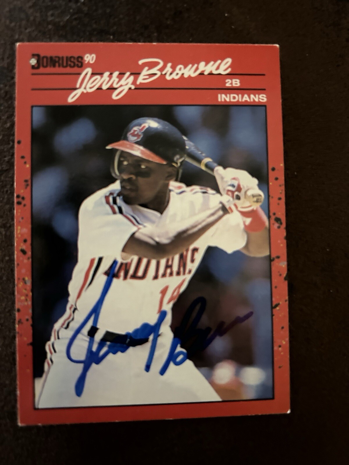 Jerry Browne - Cleveland Indians 1990 Donruss AUTOGRAPHED
