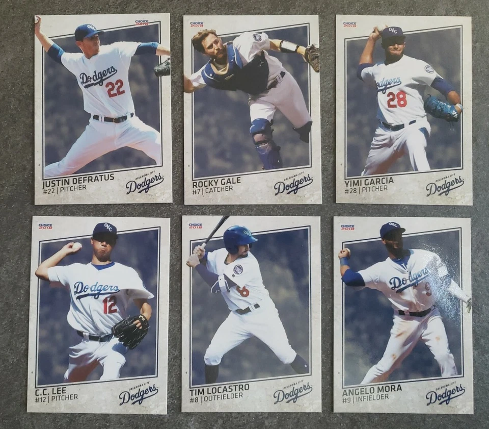 2018 Oklahoma City Dodgers SINGLE CARDS from Team Card Set - CHOOSE YOUR PLAYER - Image 2 of 4