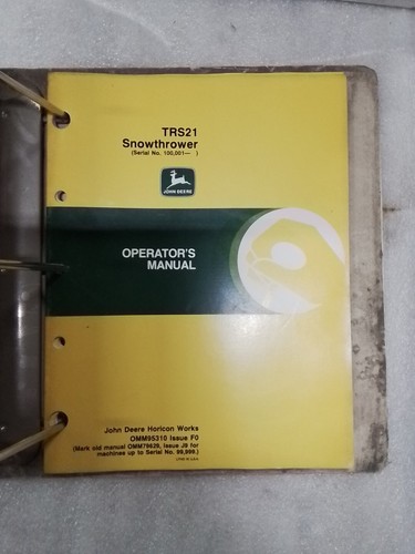 John Deere Snow Thrower Blower Technical and Operators Manuals 320 322 520 522 - Imagen 6 de 7