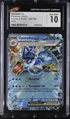 CGC 10 GEM MINT Pokemon TCG 2023 Scarlet & Violet #045/198 Gyarados ex Holo