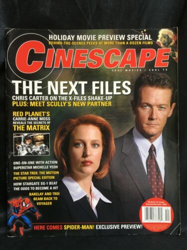 'X-FILES' CINESCAPE SCI-FI TV GUIDE David Duchovny GILLIAN ANDERSON Chris Carter - Picture 36 of 76