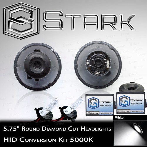 H5001 / H5006 Diamond Head Light Glass Housing Lamp 5.75" Round H4 HID Xenon (C) - Bild 2 von 5
