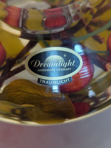 Vintage Dreamlight Traumlight Tea light Holder. Cherries And Leaves. Resin - Picture 5 of 6