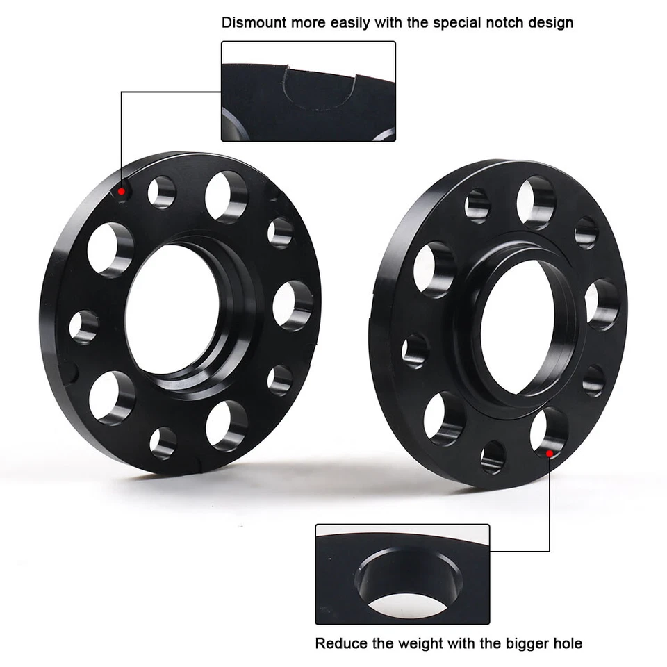 For BMW E36/E82/E88 5x120mm 15mm Hubcentric Wheel Spacers M12x1.5 Tapered Bolts - Image 4 of 4