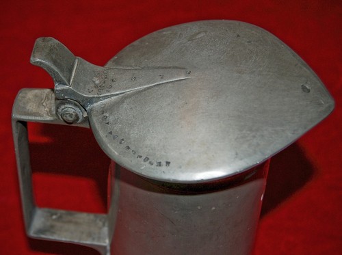 Antique Pewter DEMI LITRE Measuring Tankard 1850 MULOT in CAEN France VERY RARE! - Picture 7 of 9