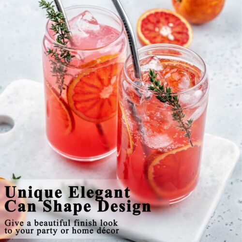 24 Pcs Drinking Glasses 16oz Glass Cups for Cocktails, Whiskey, Wine, Soda, Beer - Picture 3 of 7