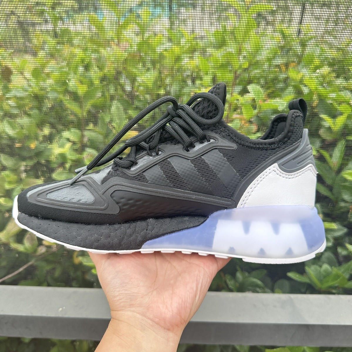 Adidas ZX 2K Boost J Black White Big Kid's Athletic Shoes Adidas ZX 2K Boost J Black White Big Kid's Athletic Shoes