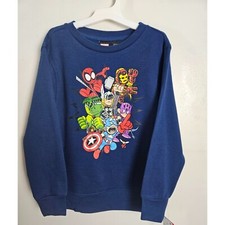 Marvel Legends Boys/Girls Sweatshirt Size Medium Blue Comfortable Cartoon School