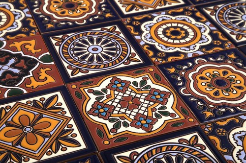 Set of tiles Mexican relief tiles patchwork 30 pieces kitchen tiles-Gael - Picture 5 of 10