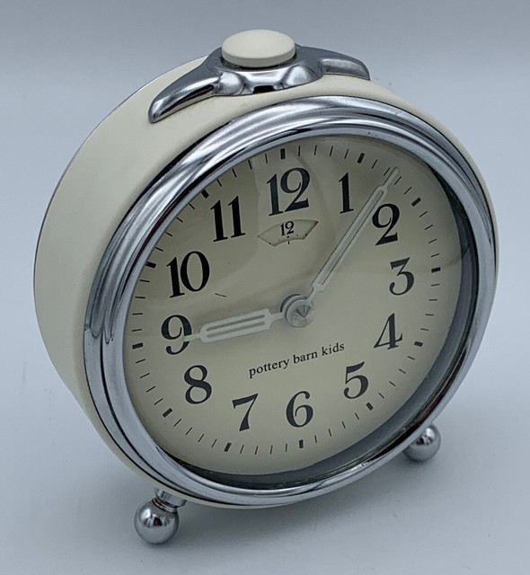 Pottery Barn Kids Desktop Clock Pink Silver For Sale Online Ebay