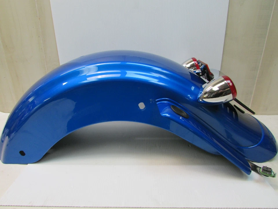 Harley Street/Road Glide 2018 guardabarros trasero eléctrico azul Touring 2009-2022 en muy buena condición Foto 4 de 4