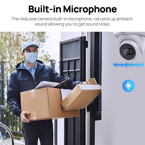 Dahua 4CH 4POE Security System Kit NVR4104HS-P-EI Wizsense 8MP IPC-HDW2841TM-S - Picture 16 of 30