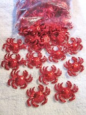 3 DOZEN (36 pieces) "RED CRAB TRINKETS" - BULK CRAFTS BOIL STEAM SEAFOOD CRAFTS