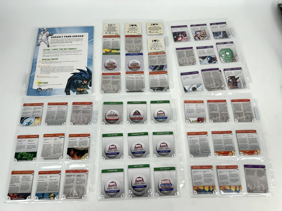 ENORME Lote de Tarjetas Heroclix Alfombrillas Instrucciones Monedas y Más Foto 2 de 4