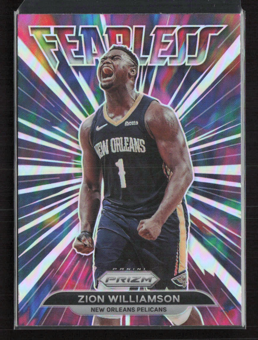 2021-22 Panini Prizm #1 Zion Williamson Fearless Prizms Silver