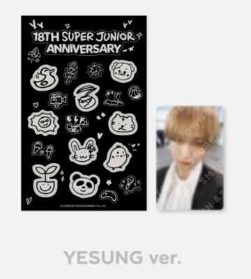 SUPER JUNIOR 18th ANNIVERSARY MD GLOW-IN-THE-DARK STICKER & PHOTO