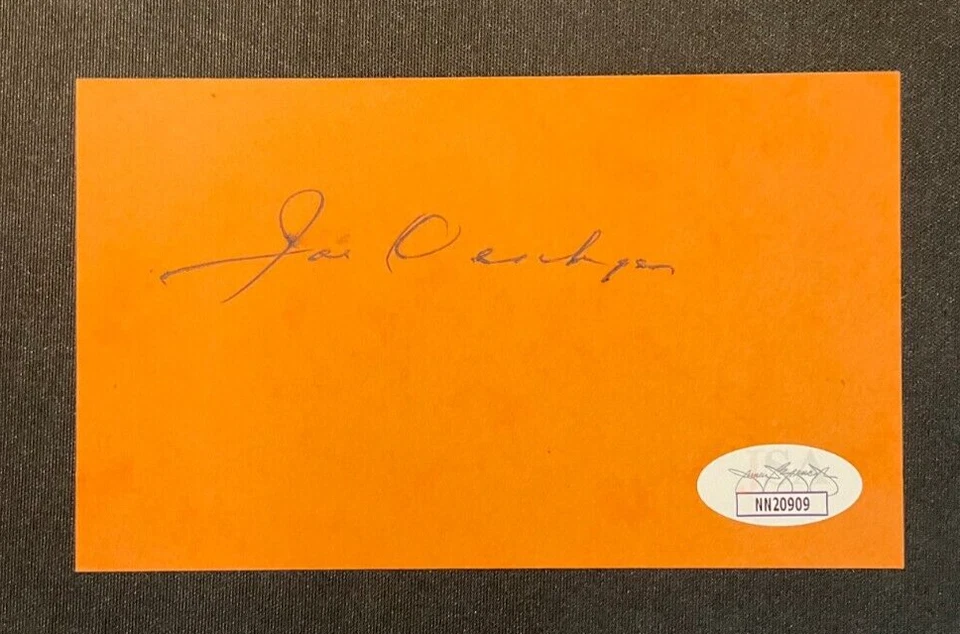 Joe Oeschger Signed Index Card JSA Certified MLB Philadelphia Phillies (d.1986)! - Image 2 of 3