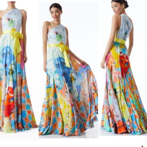 Alice+Olivia x Kidsuper Dress Asymmetric neckline sz 14 $1795