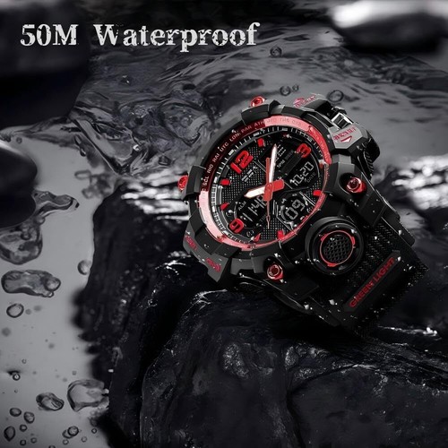 Reloj Para Hombre Relojes De Cuarzo Reloj Militar Digital Deportivo De Buceo - Picture 4 of 11