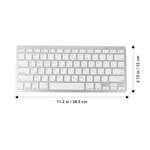 Ultrathin Wireless Keyboard Hebrew Silent Keyboard For Laptop Desktop Computer - Picture 8 of 12