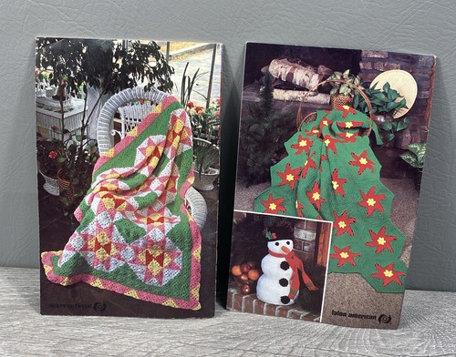 Creative Hands Crochet Leaflets Picture Afghans Christmas Crochet Several Pat - Picture 2 of 2