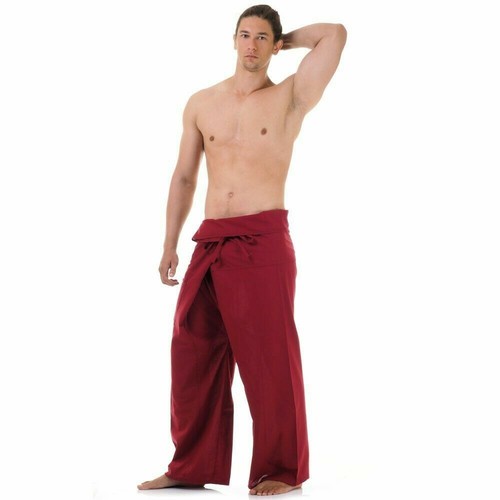 Thai YOGA Fisherman Trousers Workout Baggy Pants Hippie Boho Men & Women Unisex - Picture 7 of 35