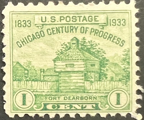 Scott#: 728 Fort Dearborn/Century of Progress 1¢ 1933 BPE single stamp MNHOG L4