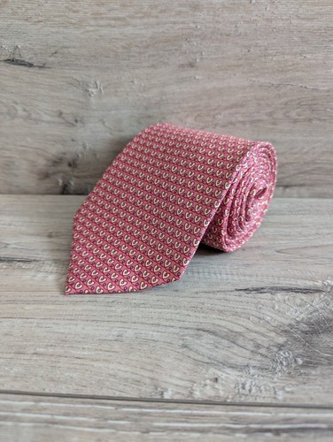 HERMÈS PARIS Classic Men's pink Silk Tie Necktie Made in France