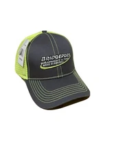 Bridgeport Equipment and Tools Trucker Snapback Hat Mens Adjustable Cap Yellow