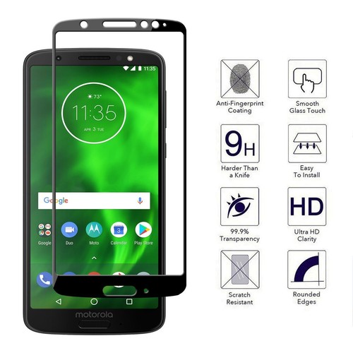 Full Screen Cover Moto G7,G8,One,E5,Z4,Z3 Play Tempered Glass Screen Protector - 第 15/39 張圖片