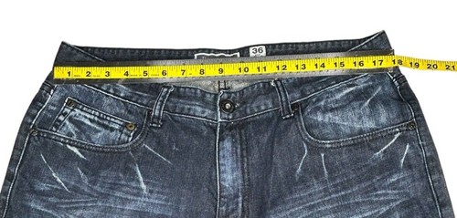 Y2K Vintage I.N.C. Men's Berlin Slim Straight Jeans 36x34 Back Pocket Detailing - Picture 7 of 11