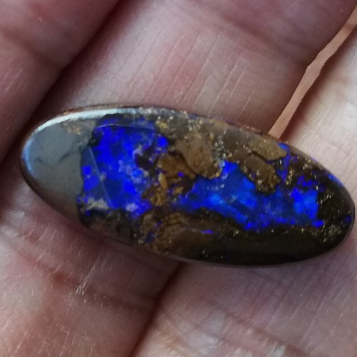Excelente azul real/azul zafiro 16,65 quilates + video ópalo de roca CABINA SIN USAR - Imagen 2 de 5