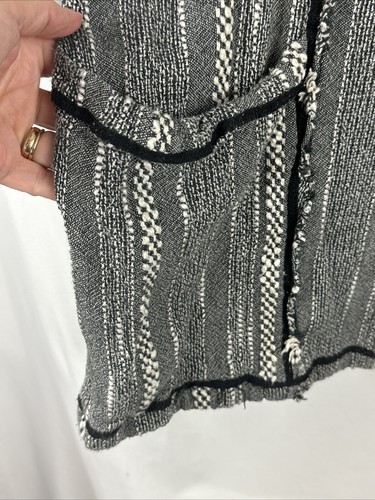 Túnica con capucha Free People Forever Yours cubierta de natación negra blanca a rayas pequeña - Imagen 6 de 10