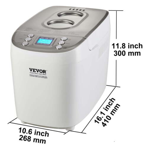 BENTISM 3LB 15-in-1 Bread Maker Automatic Compact Dough Machine Nonstick White - Picture 8 of 9