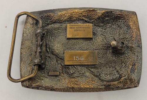 1989 South Western Motor Transport 3D solid brass Belt Buckle LE 156/500 - Picture 2 of 2