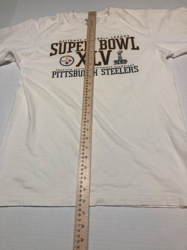 Camiseta Reebok De Colección Para Hombre Talla Grande Beige 2011 Super Bowl Steelers Algodón - Imagen 3 de 9