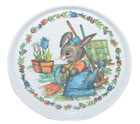 Vtg SiLite Kids Plastic Melamine Plate Bunny Rabbit Easter Spring carrots