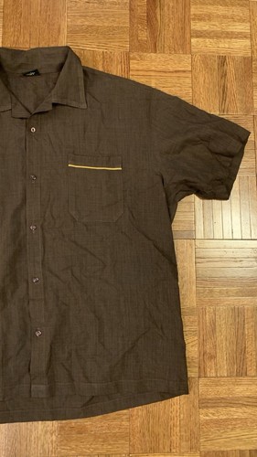 Steady Classics Shirt Men XXL Brown Stripes Bowling Lounge Retro USA Made - Picture 4 of 9