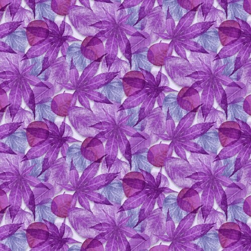 Studio E Fabrics Butterfly Vortex Leaves - Purple 100% Cotton Fabric by the yard - Picture 1 of 1