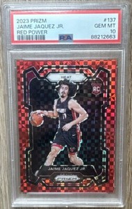 2023 Panini Prizm Jaime Jaquez Jr Red Power Prizm Rookie #137 /75 PSA 10 RC